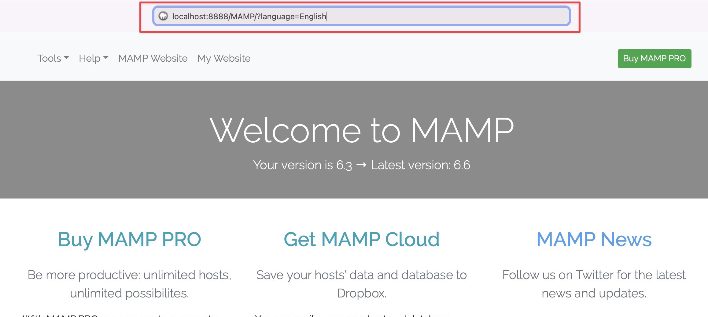 mamp-change-url